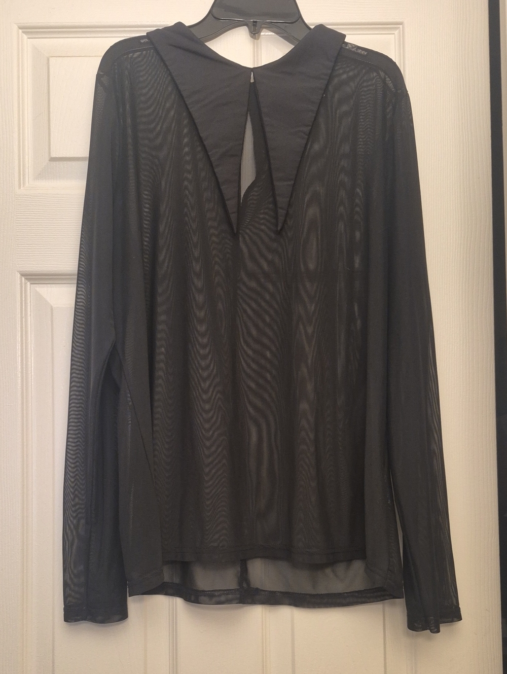 Killstar Black Sheer Long-Sleeve Top with V-Back 4xl